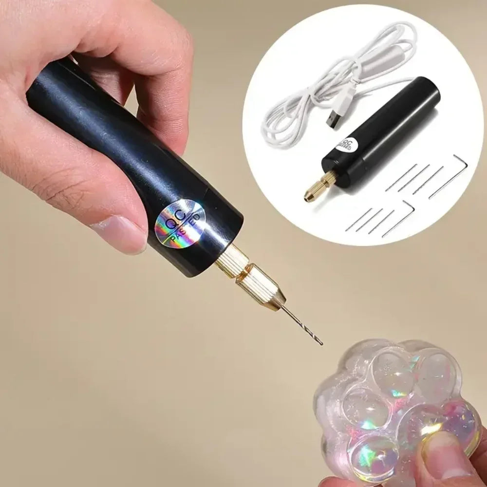 Handheld Mini Electric Drill DIY Electric USB Electric Drill Tools For Epoxy Resin Jewelry Making Wood Craft Engraving Pen Tool Quake