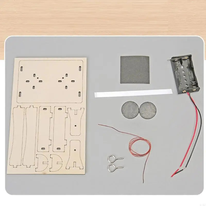 Motor Teaching Aid Electromagnetic Demonstration Model with Wooden Base, Open Coil Structure for Physics Classroom and K1KF Quake