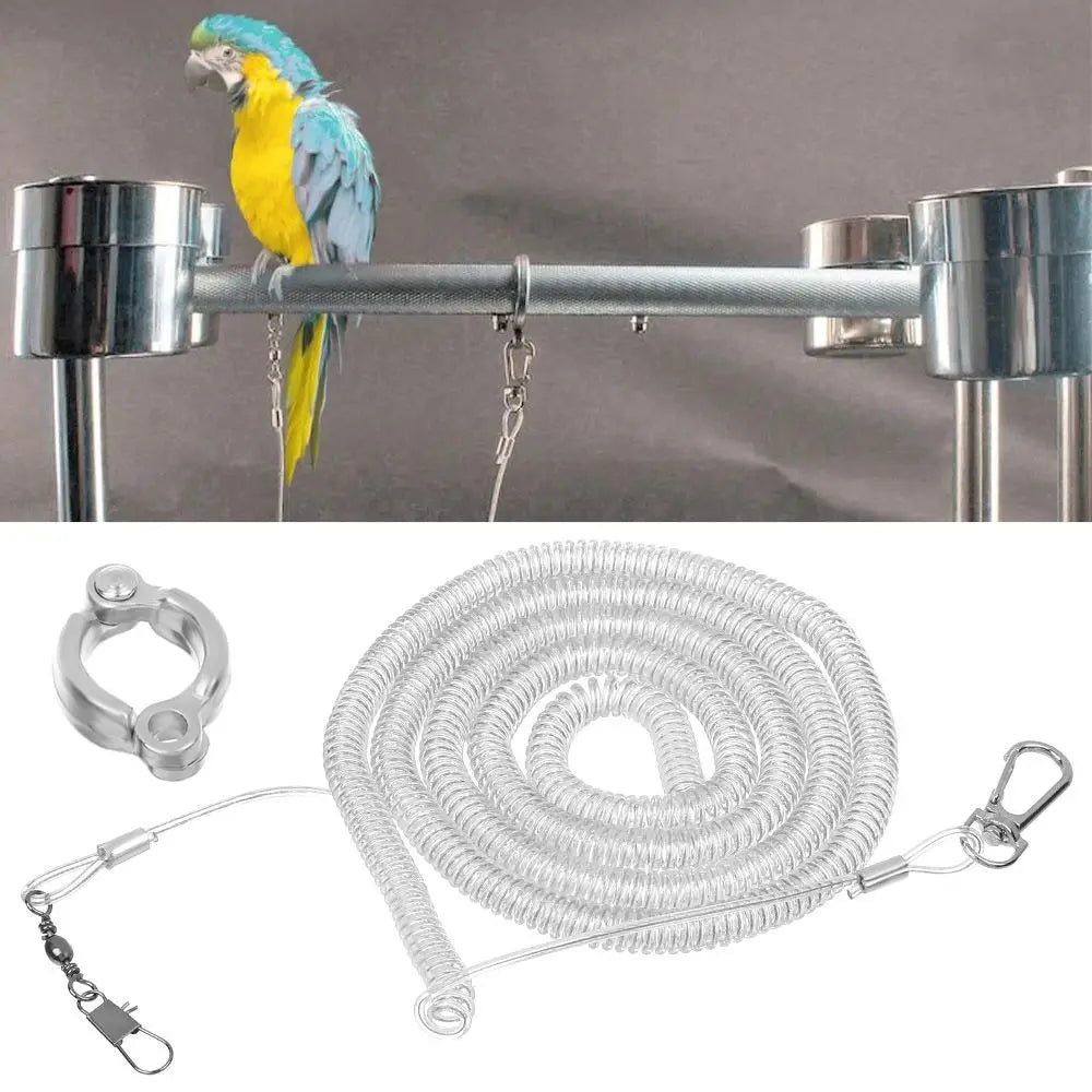 Bird Training Harness Cockatiel Flying Training Leash Parrot Bird Anti-bite Leg Ring Ultra-light Flexible Rope Quake