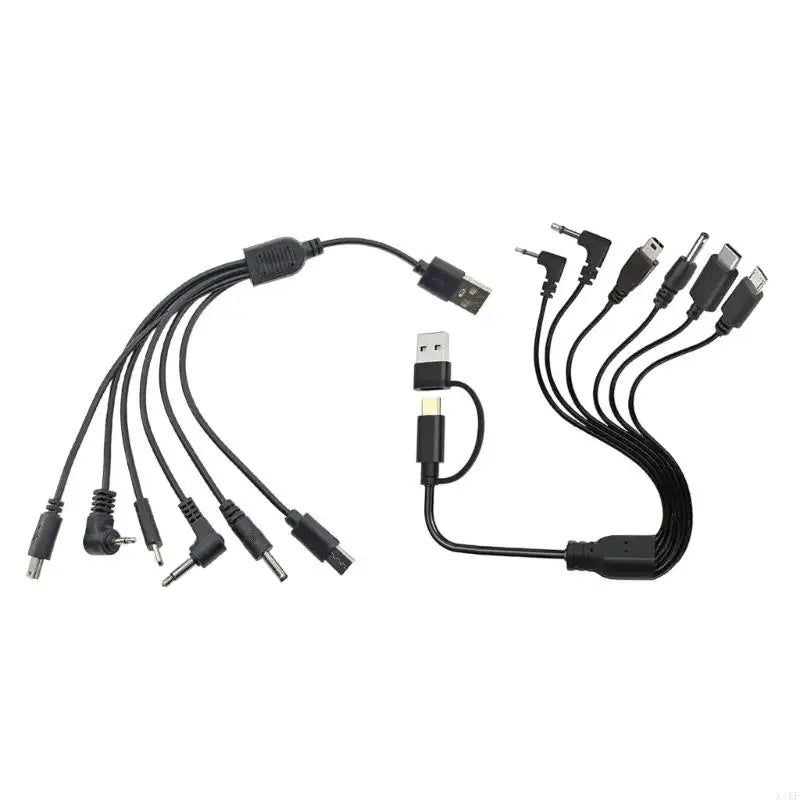 6 In 1 Multiple Charging Cable with Type C Tiny USB Mini USB Port Universal Charges for Smartphones Tablets Cameras K1KF Quake