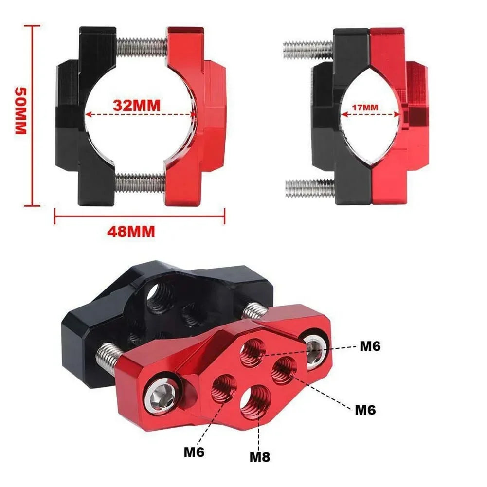Motorcycle Headlight Spot Light Turn Signals Holder Mount Bracket Fork Clamp Electric Motorcycle Pipe Clamp Mobile Phone Holder Quake