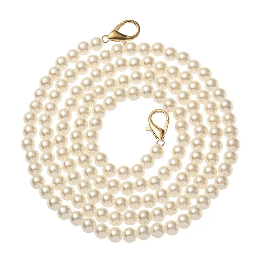 High Quality Pearl Belt Accessories Pearl Strap DIY purse Replacement Long Beaded Chain Bags Handbag Handles Quake 115cm