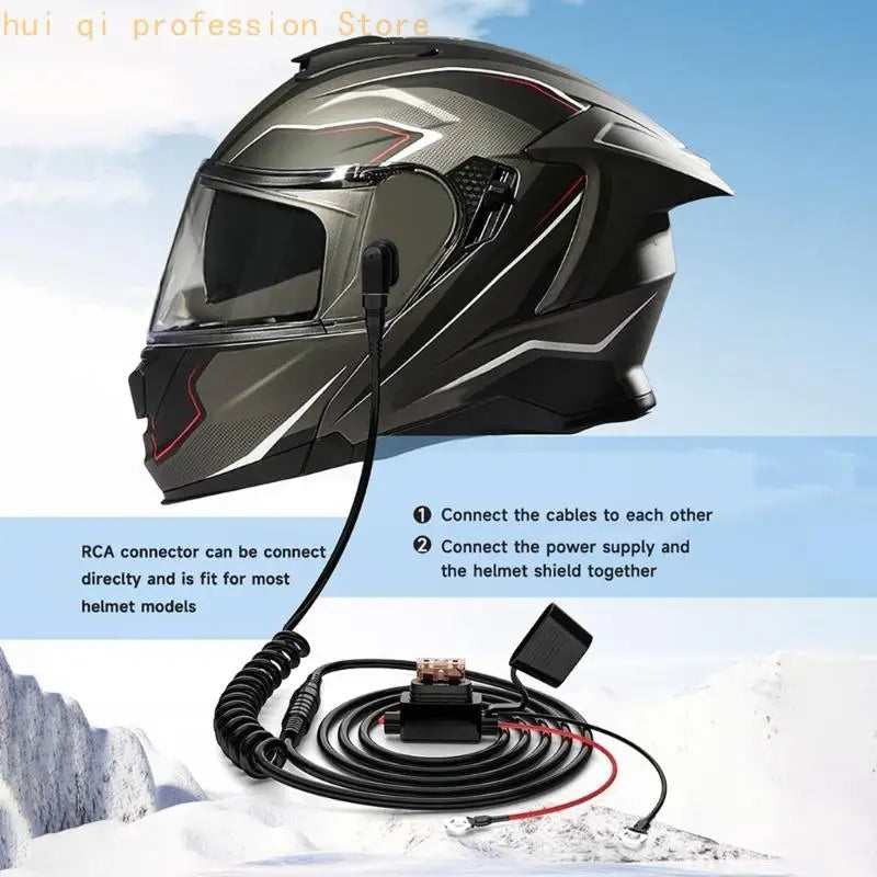 Snowmobile Helmet Heated Visors Wire With PU Insulation Ensures Flexibility 47-975 59-975C 0133-0098 H8WE Quake