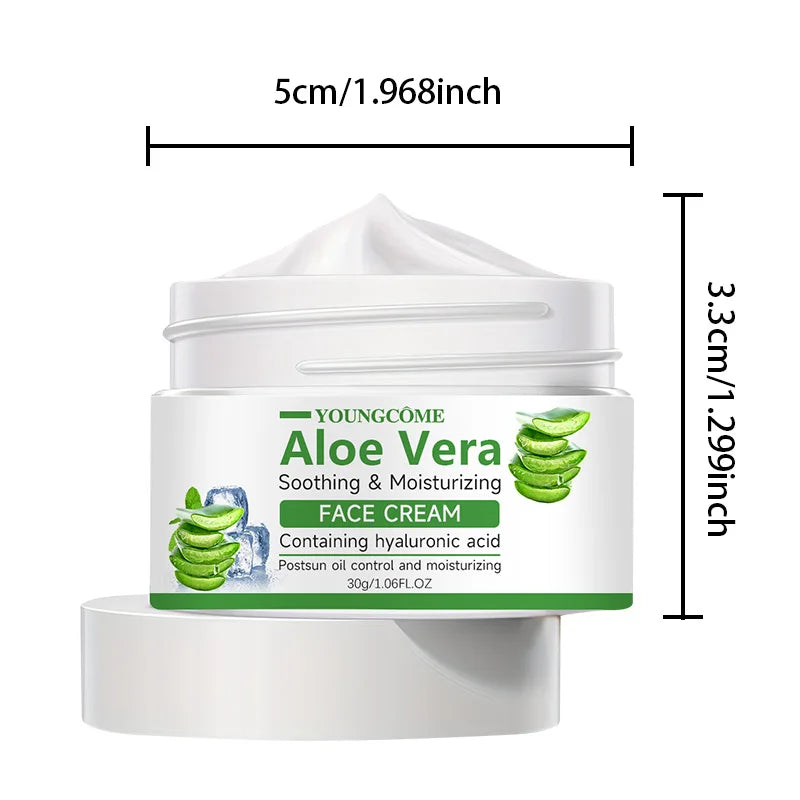 Aloe Vera Moisturizing face cream Facial Care essence Cream Repairs dry skin, protects skin,lubricates and tightens skin Quake 30G