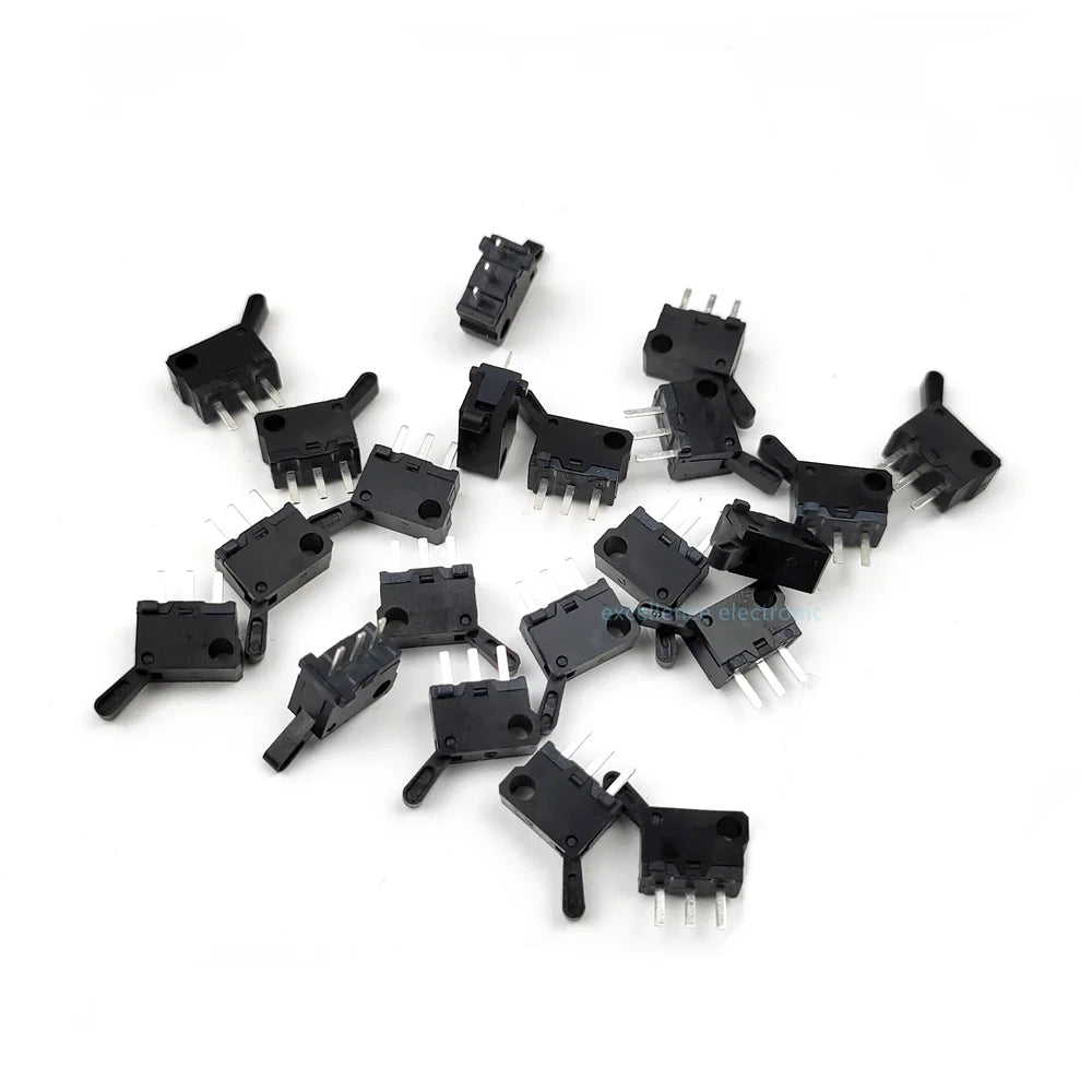 100/50/10PCS Limit Switch 3 Pins Direct Insertion Reset Micro Motion Detection Button Switch for Game Flash Door Reset Switch Quake 100PCS
