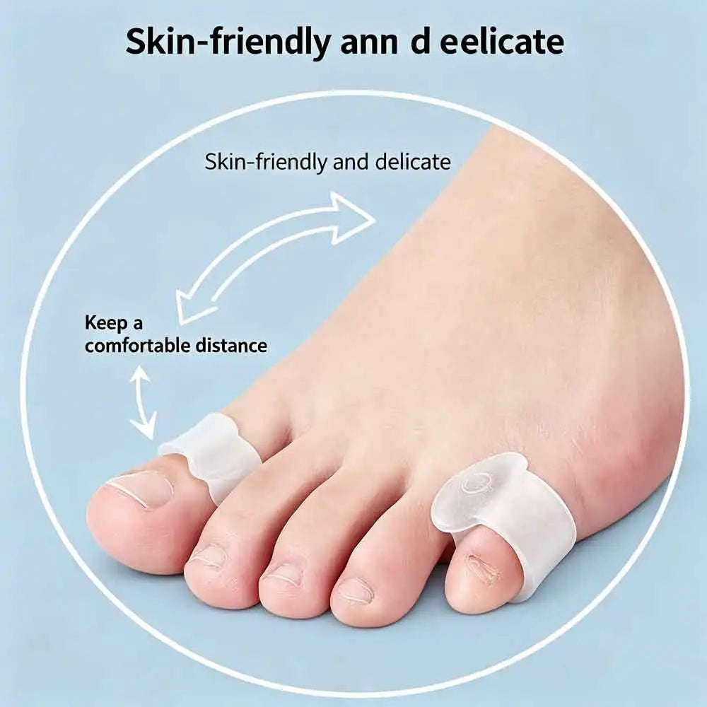 2pcs Silicone Bunion Toe Orthopedic Separator Finger Feet Care Protector Gel Toe Hallux Valgus Corrector Pedicure Spacer Yoga Quake