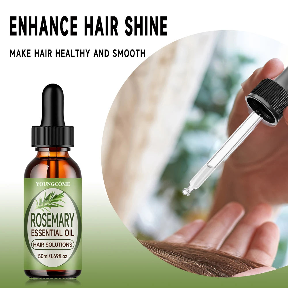 Rosemary Essential Oil Nourishes Promotes Growth Protects from Damage Reduces Hair FallRepairs Improves Frizz Prevents Hair Loss Quake