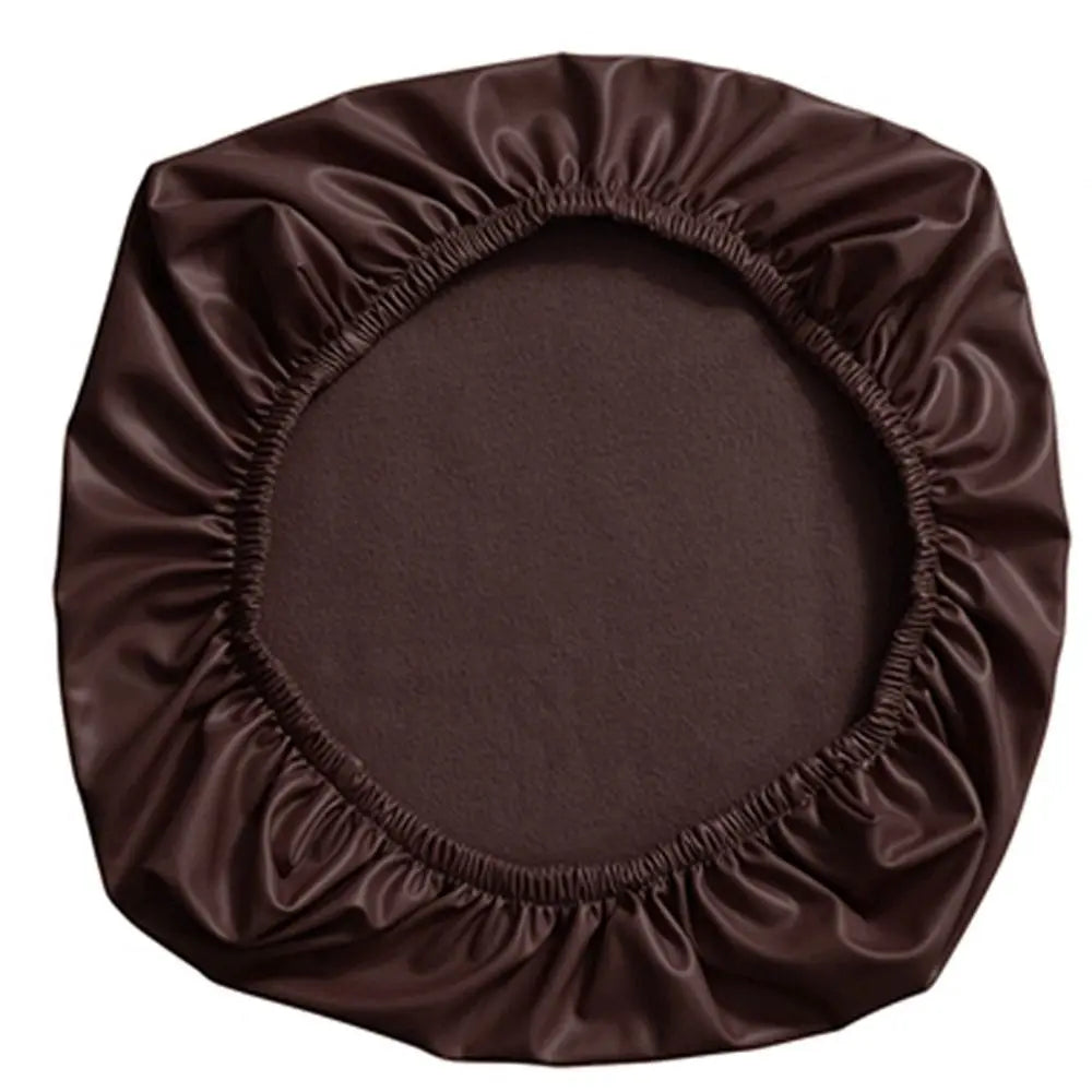 New Waterproof Computer Chair Covers PU Leather Elasticity Chair Seat Covers Office Chair Slipcovers Quake Coffee