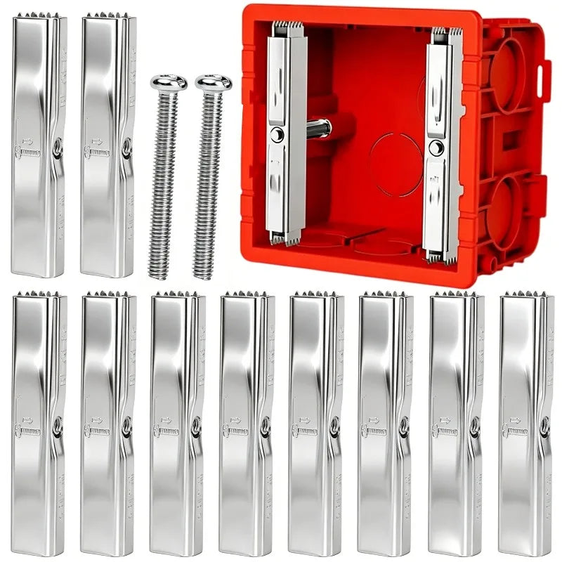 6/1Set 86 Type Switch Dark Box Repair Kit with Screw Wall Mount Electrical Plug Outlet Socket Back Cassette Replacement Kit Tool Quake