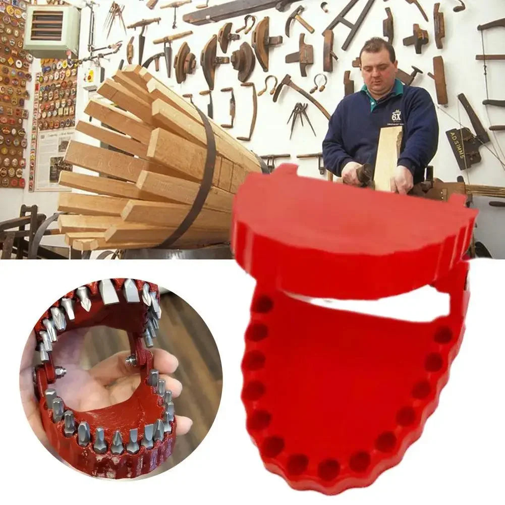Funny Denture Drill Bit Holder for Screwdriver Teeth Model Screwdriver Bit Holder Fits 1/4 Inch Hex Bit Drive Bit Adapter Tools Quake