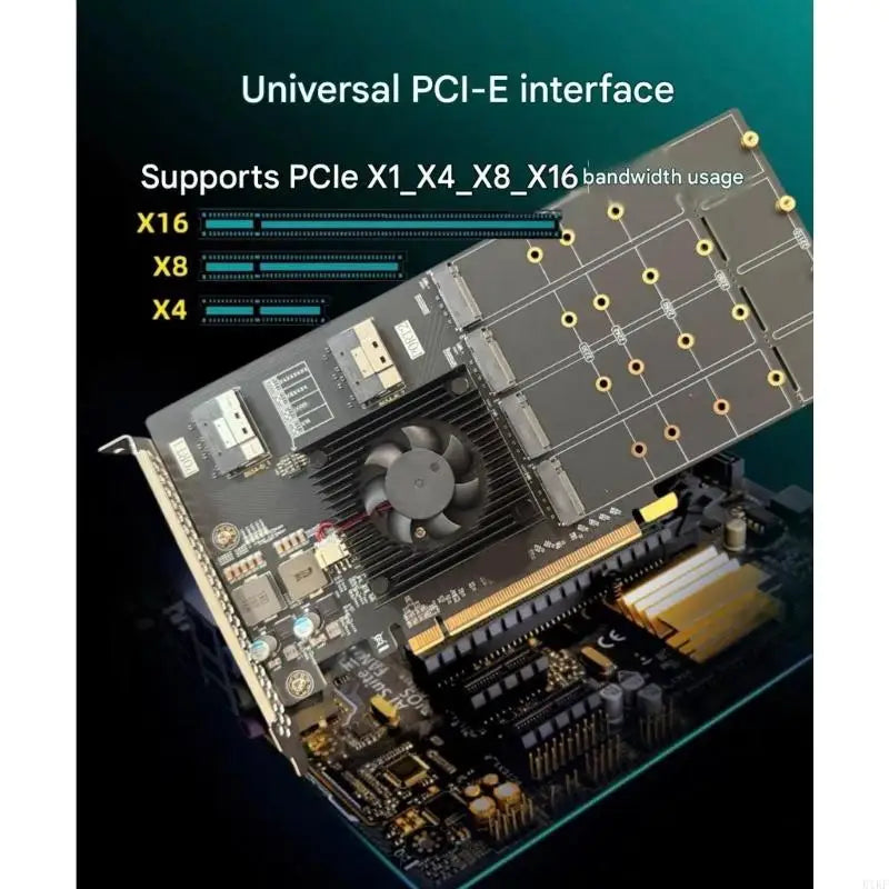PLX8749 PCIe Expansion Card with Add-On Module for Desktop Internal Use, Board Layout Card and Module Set for Computer K1KF Quake