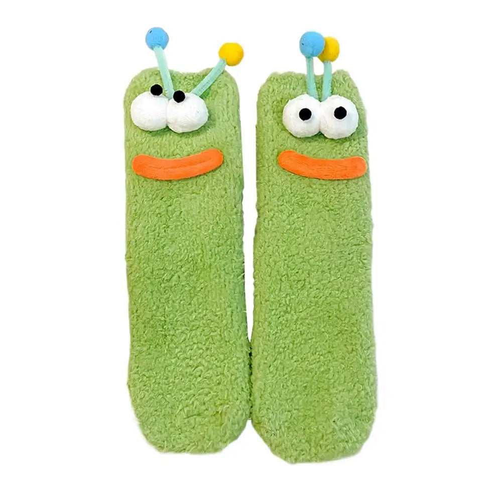 5 pairs animated Christmas sock ornaments Merry Christmas Gifts and Decorations for the Home Xmas Supplies for a Happy New Quake Green