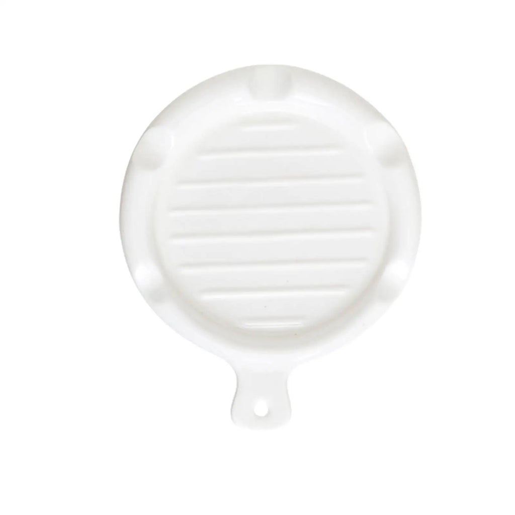 Spoon Rest Ceramic Spoon Holder Practical Heat Resistant Cooking Utensils Holder Kitchen Gadgets for Spoons Counter Quake WHITE