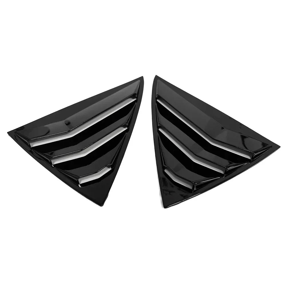 For Kia Picanto 4 Doors 2012-2025 Car Rear Louver Window Side Shutter Cover Trim Sticker Vent Scoop ABS Carbon Fiber Accessories Quake