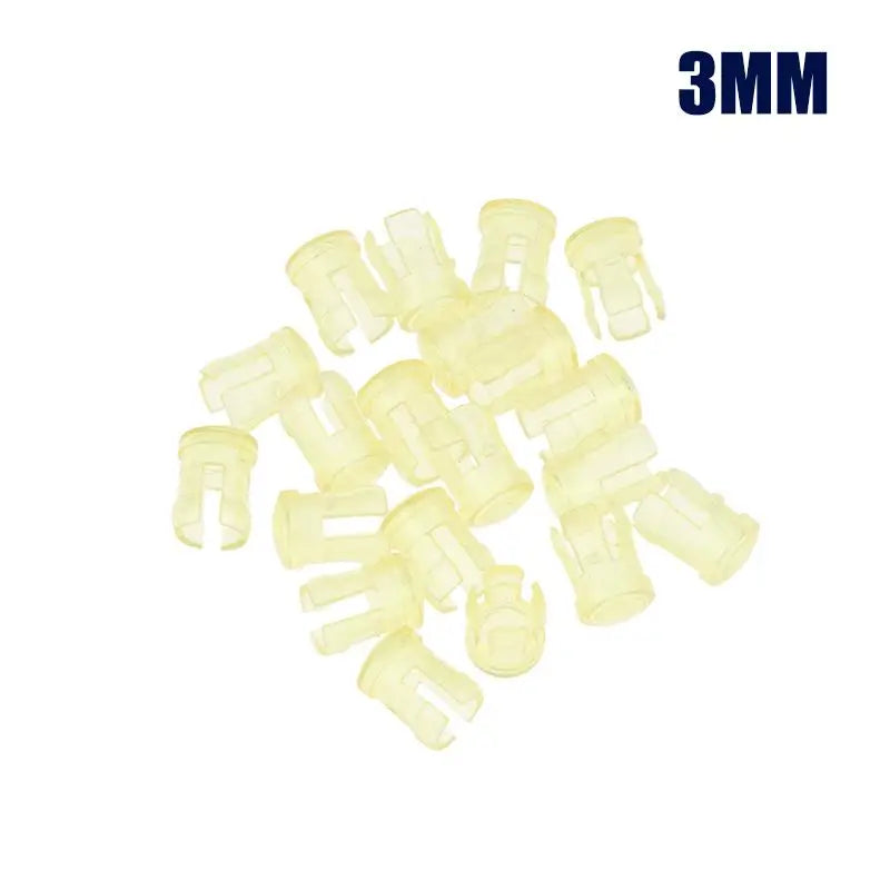 20Pcs/lot 3MM 5MM LED Light Emitting Diode Lampshade Light Guide Light Guide Cap Protective Cover Led Transparent Lamp Caps Quake 3mm Yellow