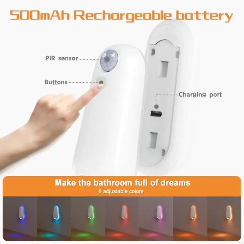Night Lamp Modern Design Wall Mounting Night Lamp With Lighting And Motion Sensing Technology For Stair Toilet K1KF Quake