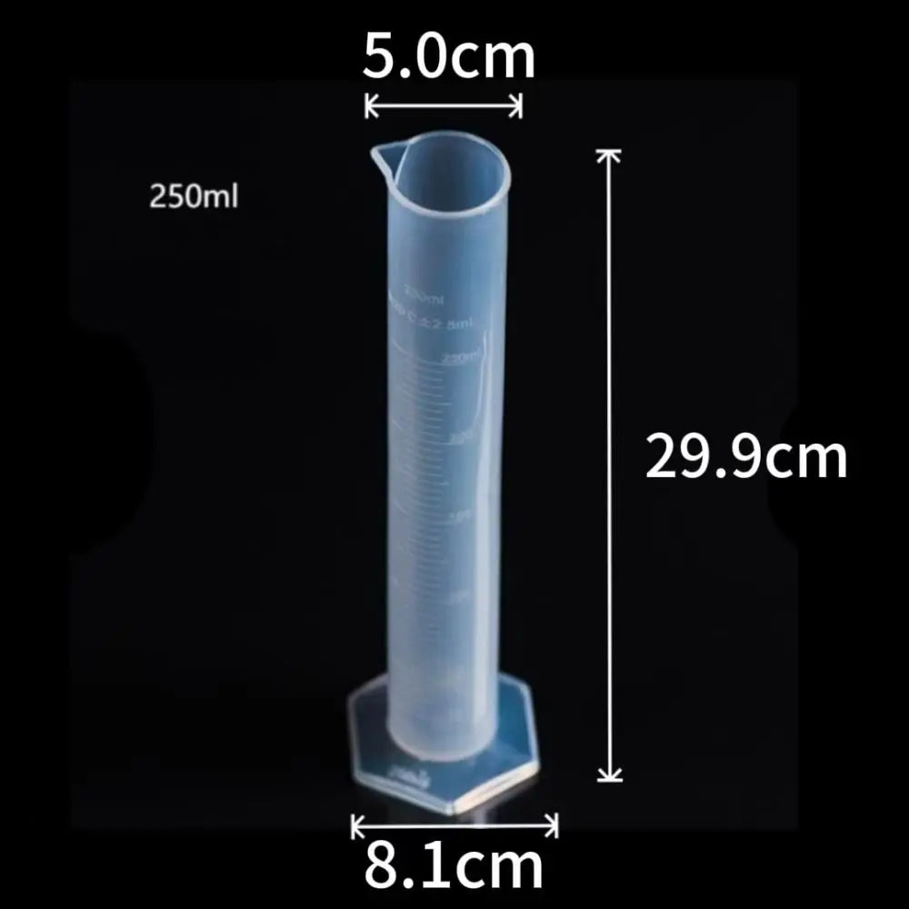 Transparents Graduated Cylinder Plastic Sturdy Measuring Cups Professional Trial Test Liquid Tube for Measurement Usage Quake