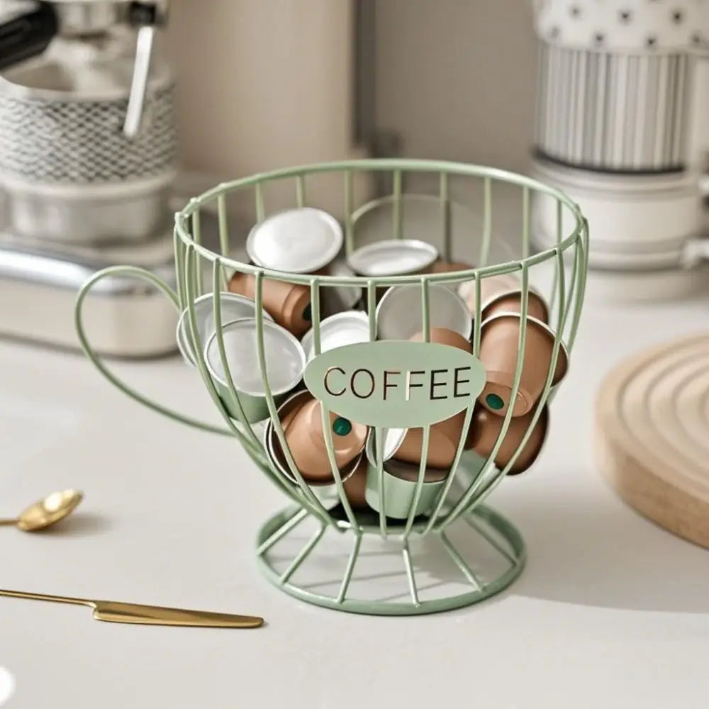 Large Capacity Coffee Pod Holder Irregular Shape Coffee Pod Coffee Capsule Holder Home Decoration Storage Cup Quake