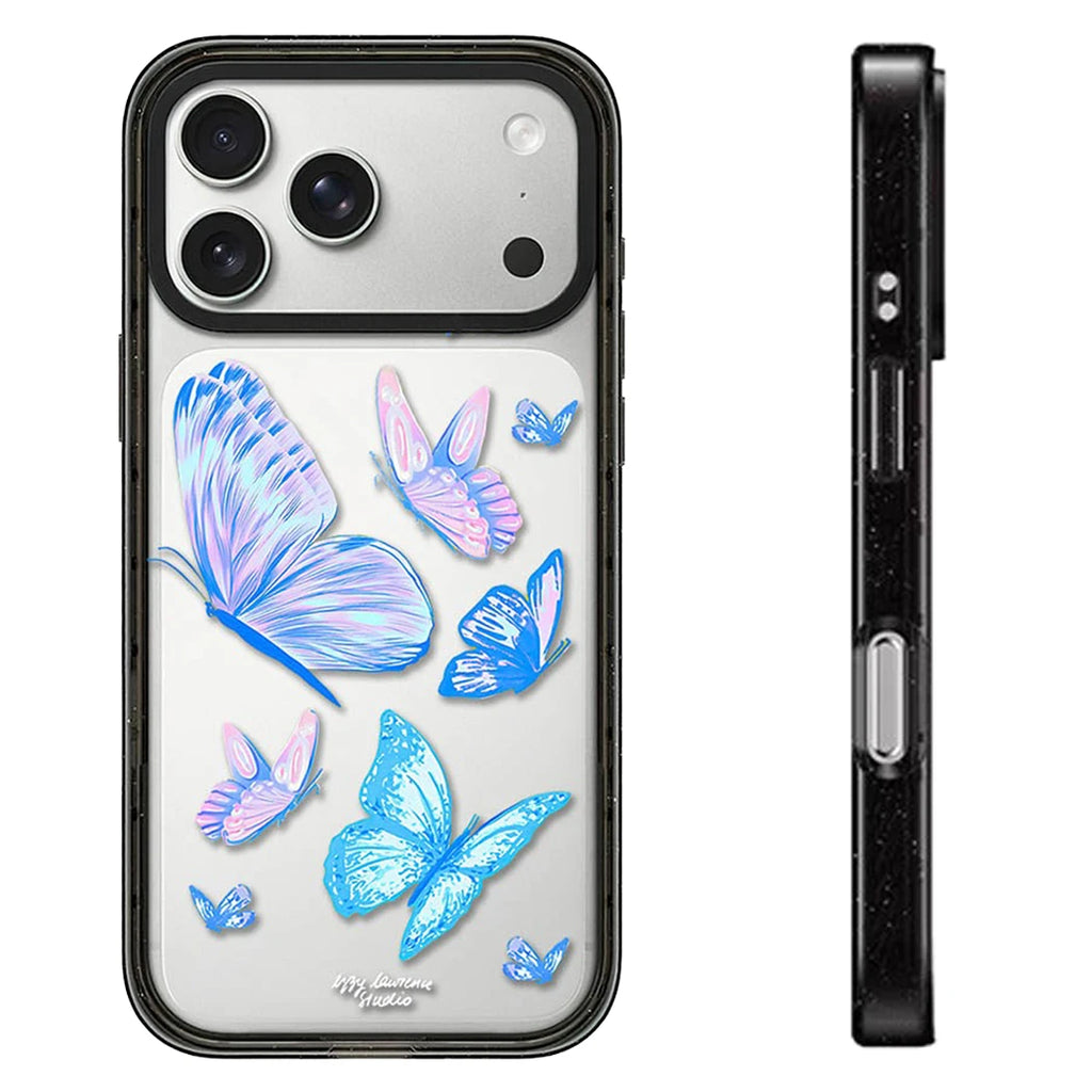 Dancing Lights Multicolor Impact Black Border Magnetic Phone Case Cover for IPhone 13 14 15 16 17 18 Pro Max Case Quake