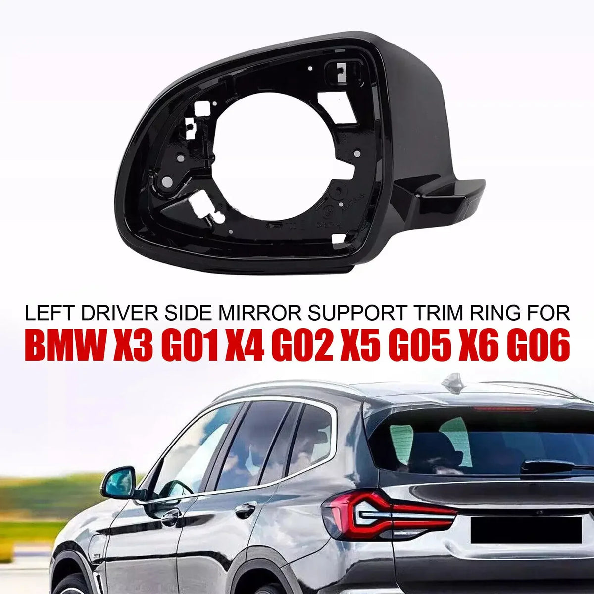 For BMW X3 X4 X5 X6 X7 G01 G02 G04 G05 G07 2018 2019 2020 2021 2022 2023 Car Rearview Side Mirror Frame Cover Case Shell ABS Quake