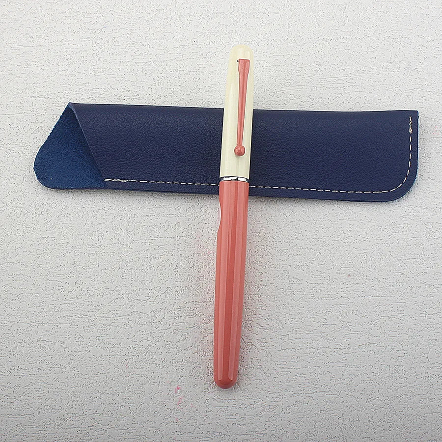 EF Nib Magnetic Cap Fountain Pen Cute Blue White Design School Stationery Pen Quake 5189-7 EF 0.38MM