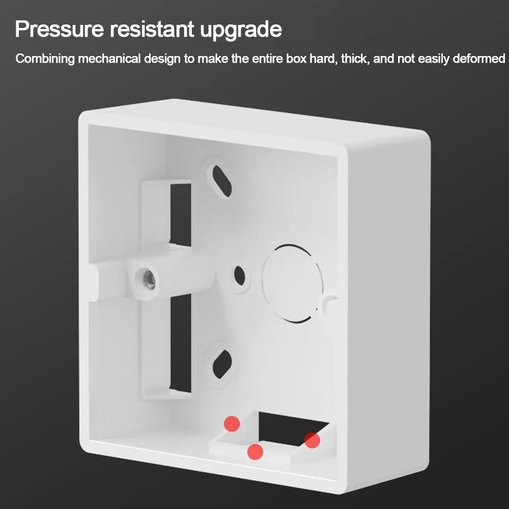 New PVC Switch Installation Box White 33/50mm Junction Outfit Box 86 Type External Mounting Box Quake