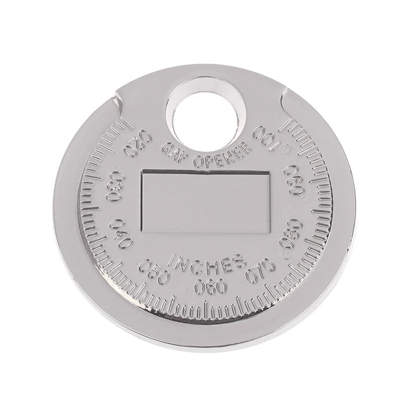 Coin- Type 0.6-2.4mm 0.02-0.10 Inch Spark Plug Gap Gauge Measurement Tool Range Spark Plug Gage Caliber Measuring Tool Quake Silver