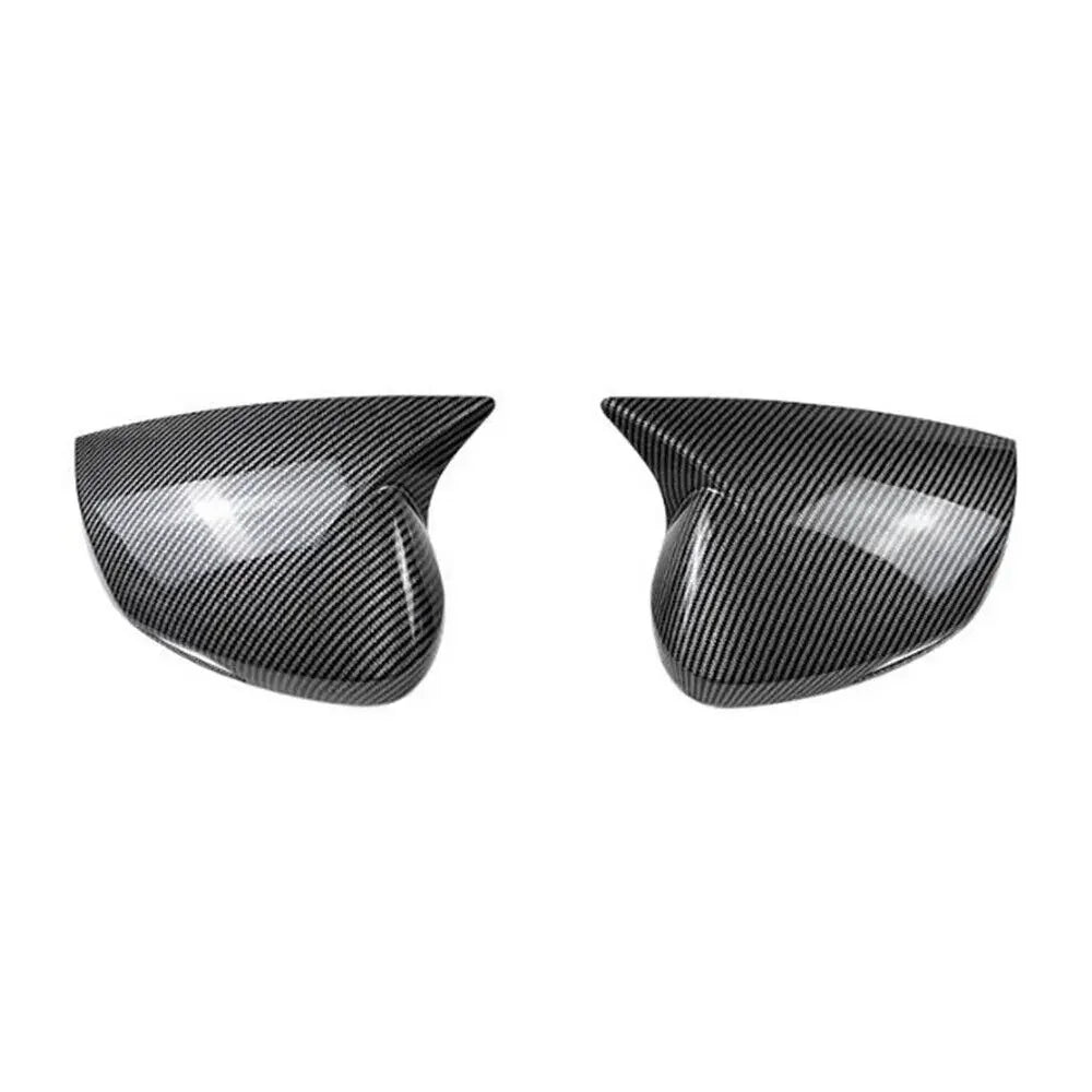 For Kia Sportage 2022-2024 Car Sticker Rearview Side Mirror Cover Wing Cap Exterior Door Rear View Case Trim Carbon Fiber Look Quake