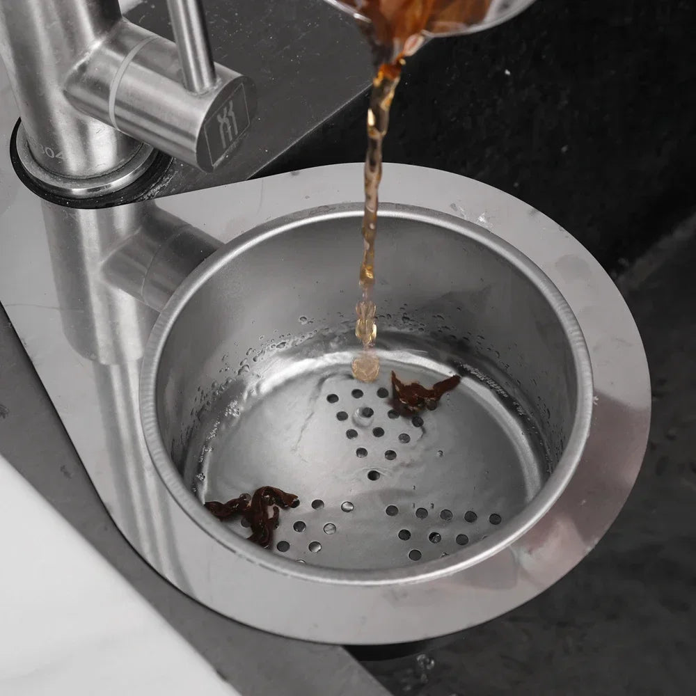 Kitchen Sink Strainer Basket Stainless Steel Swan Leftover Filter Removable Goosehead Storage Drain Basket Hanging Drainage Rack Quake