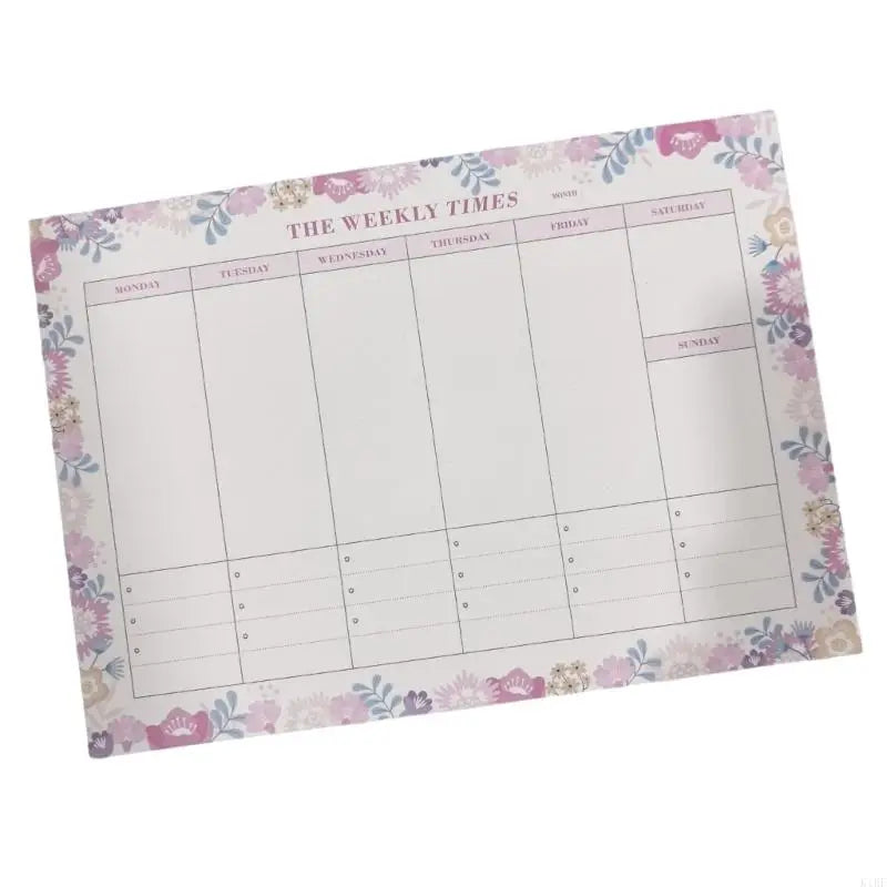 Tearable Weekly Planner Notepad 60 Sheets Paper Note Memo Pad 24.5X17.5cm For Daily Schedules Task Note Organization K1KF Quake
