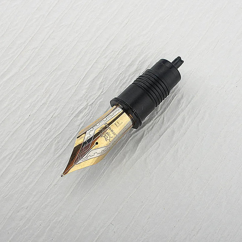 Jinhao #8 Fountain Pen Nibs for Jinhao Skeleton, X159/9019 Replaced Metal Nib EF/F/M Golden Quake 1PCS F 0.5MM