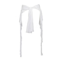 Jeans Pants Decor Irregular Jazz Dance Scarf See Through Harajuku Hip-hop Scarf Streetwear High Waist Waistband Quake White One Size