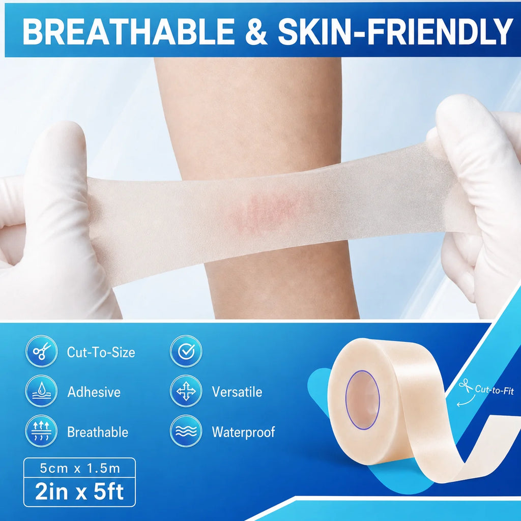 1 volume Pimple Patch Artificial Skin Wound Dressing Freely Cuttable Skin-Friendly Adhesive Keep Wound Clean 1 Roll Value Pack. Quake