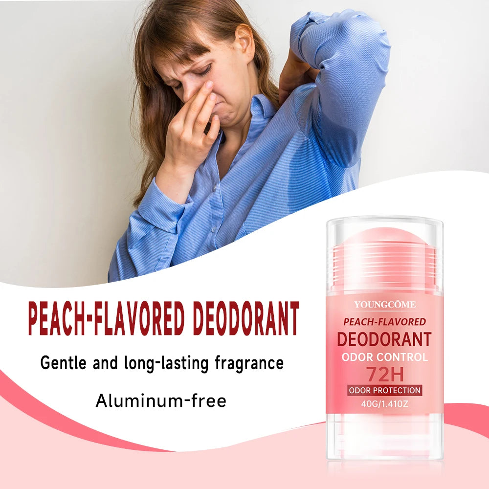 Women's Peach Vanilla Deodorant Lotion Multiple Fruits Perfume Remove Armpit Odor Underarm Atmosphere Long Lasting Fragrance Quake