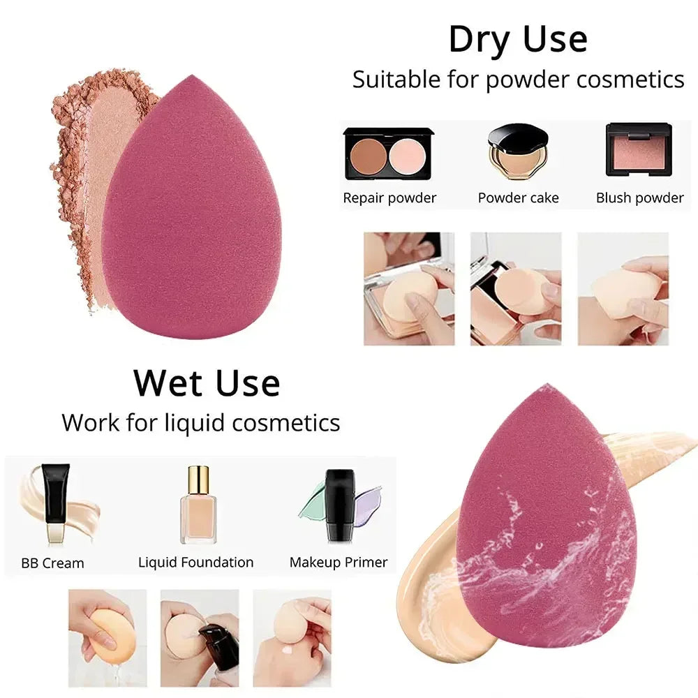 4Pcs Make Up Accessories Beauty Egg Cosmetic Puff Powder Foundation Sponges Puff Women Beauty Tools Makeup Sponge Blender Quake