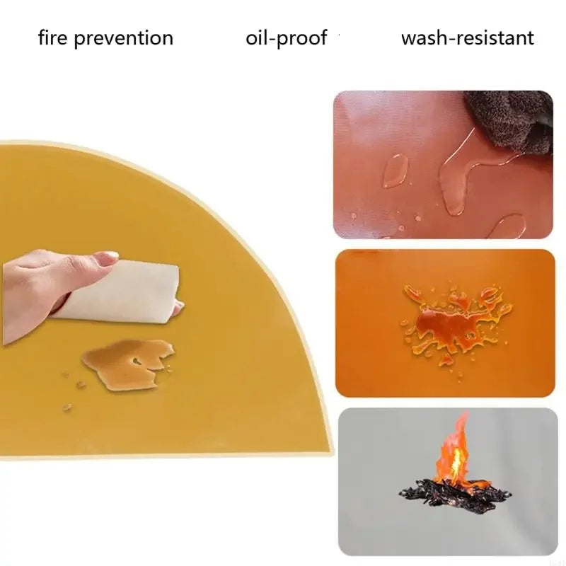 Heavy Duty Fireproof Rugs For Fireplaces Stove Grills Heat Resistant Fiberglass Silicone Floor Mat With Easy Clean Surfaces K1KF Quake
