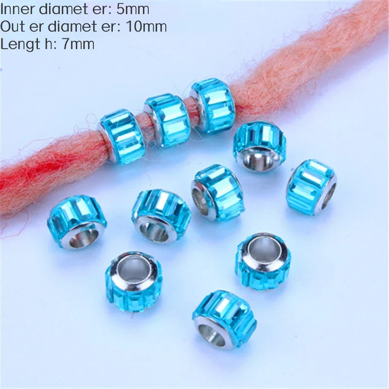 5-Piece Metal Dreadlock Hair Jewelry Braid Bead Accessories