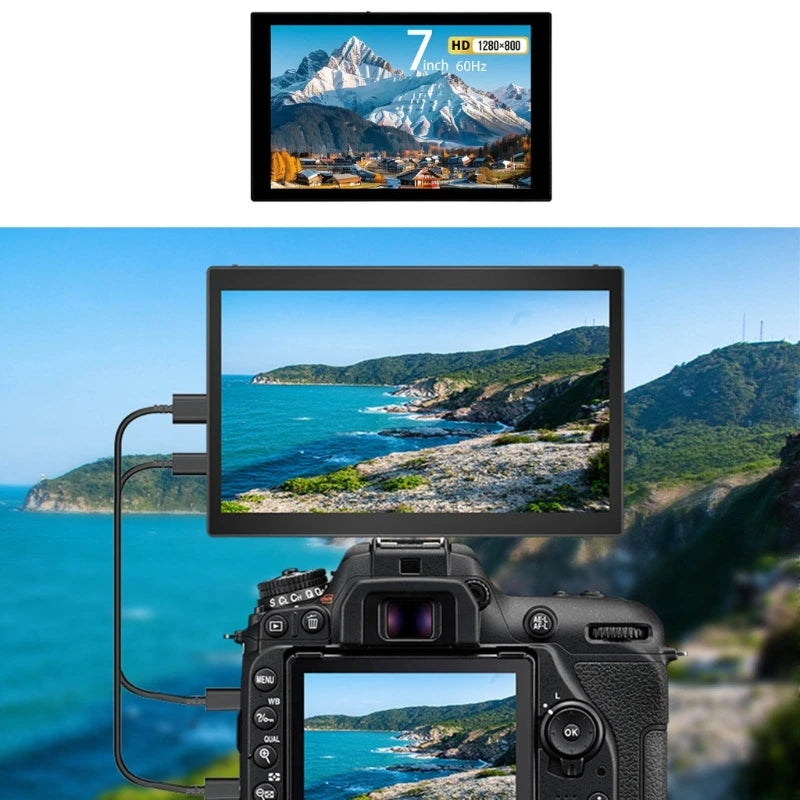 7inch 1280x800 USB C/HDTV Computer Screen Plugs and Play for Laptop Computer PC Case K1KF Quake China Mainland