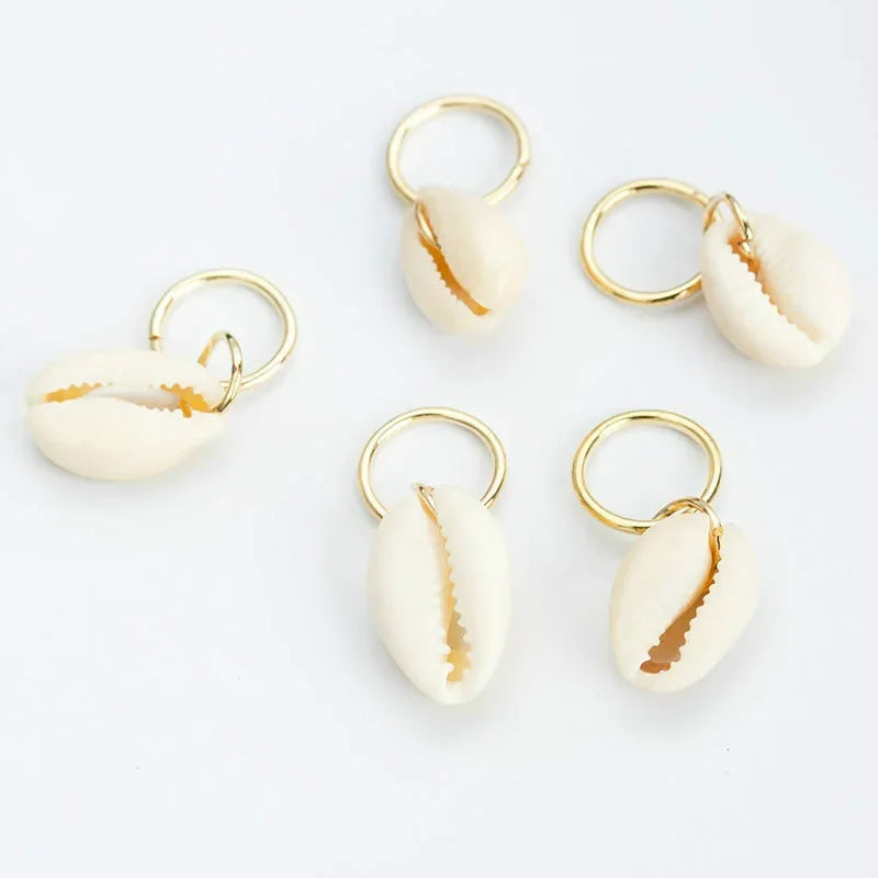 5-8 Pcs Metal Hair Braiding Rings African Cuffs Tubes Charms Dreadlock Beads Hair Braids Jewelry Braider Decorations Accessories Quake 5pcs 7