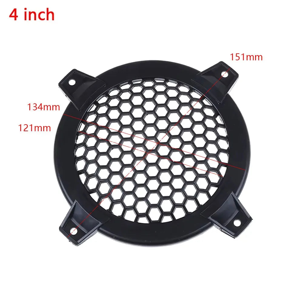 1Pcs New 4/6/8/10/12 inch Subwoofer Grill Round Replacement Mesh Net Plastic Speaker Grille Mesh Cover Speaker Accessories Quake 4 inch