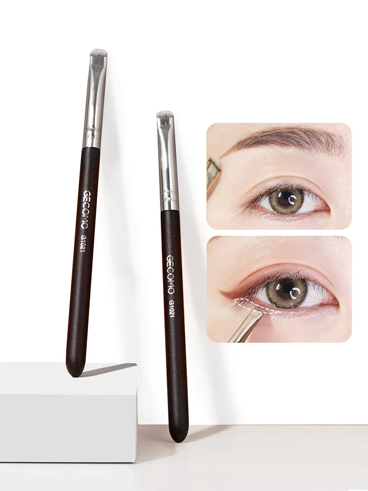 Eyeliner brush eyebrow brush do not eat powder easy overhand blade flat head brush circular arc brush eye repair makeup brush Quake