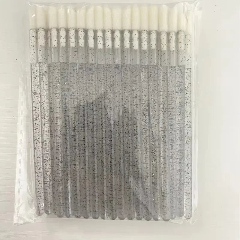 vvocci 50/100pcs Disposable Lip & Eyelash Mascara Applicator Wands- Professional Eye Makeup Brushes for Cosmetic Extension Tools Quake M153 cry black100pcs