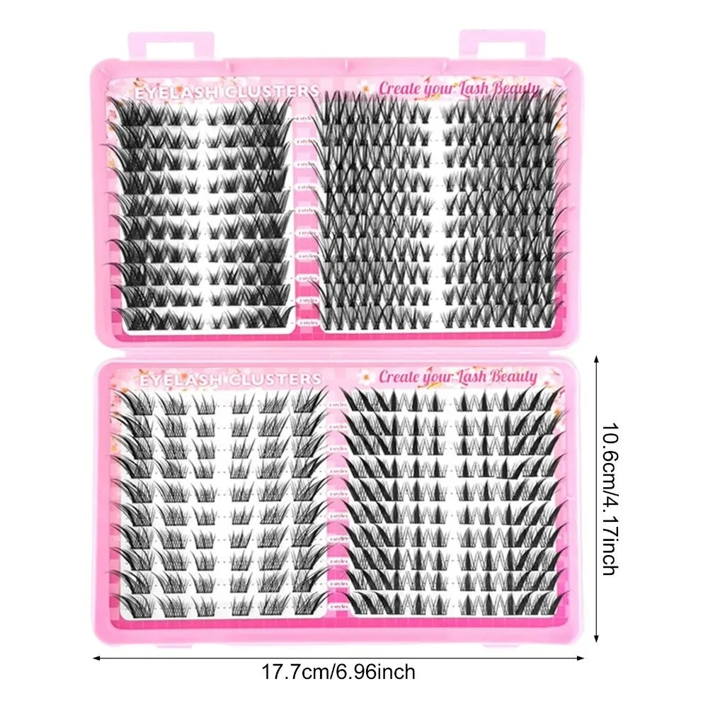 Hot Natural Look False Eyelashes Black C Curl 3D Effect Fake Lashes Eyelash Extension Spiky Lashes for Eyelashes Extension Quake