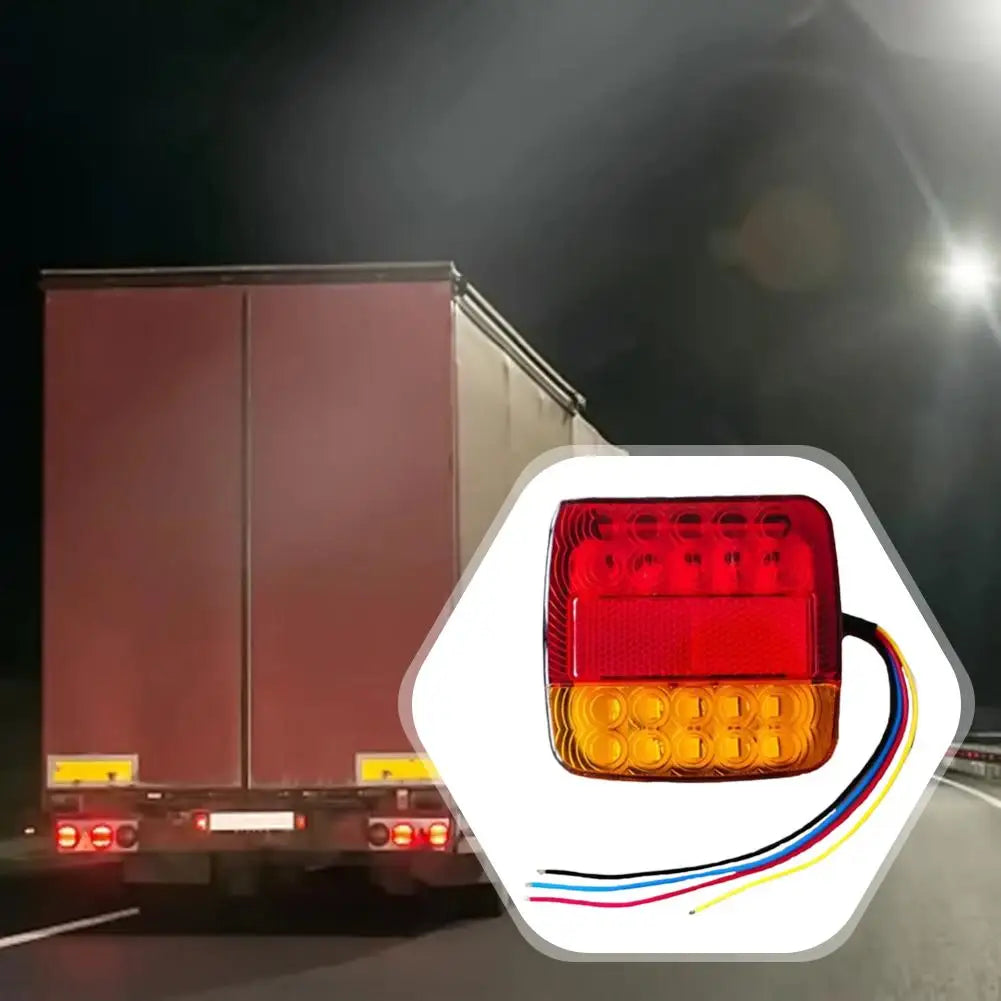 20LED 12V Waterproof Rear Tail Light Durable Warning Lamp for Car Truck Trailer and Caravan Brake Stop or Auxiliary Lighting Use Quake