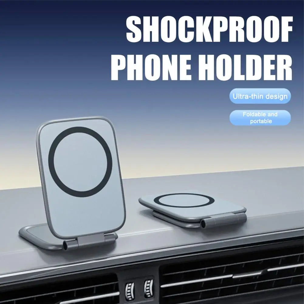 Magnetic Phone Holder Foldable Shockproof Phone Stand with Adjustable Viewing Angle Car Navigation Phone Mount Quake