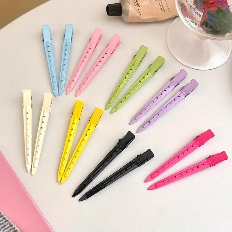 Simple Metal Duckbill Clip Crocodile Curly Hairpin Barrettes Hairstyle Holder Fluffy Hair Root Salon Haircut Headwear Bobby Pins Quake