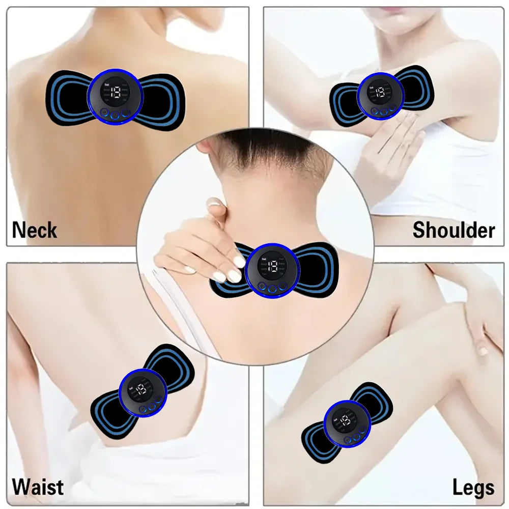 2/3/4 Pcs Smart Electric Neck Massager Set Cervical Patch 8 Modes 19 Levels Intensity Home Use Massage Tools for Relieve Fatigue Quake