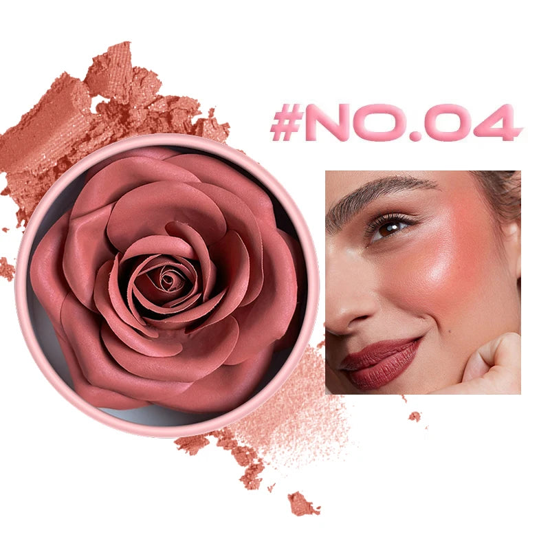 Single Color Matte Petal Blush Palette Highgloss Contouring Cream Contour Makeup Rouge for Women Beauty Cosmetics Makeup Palette Quake 04