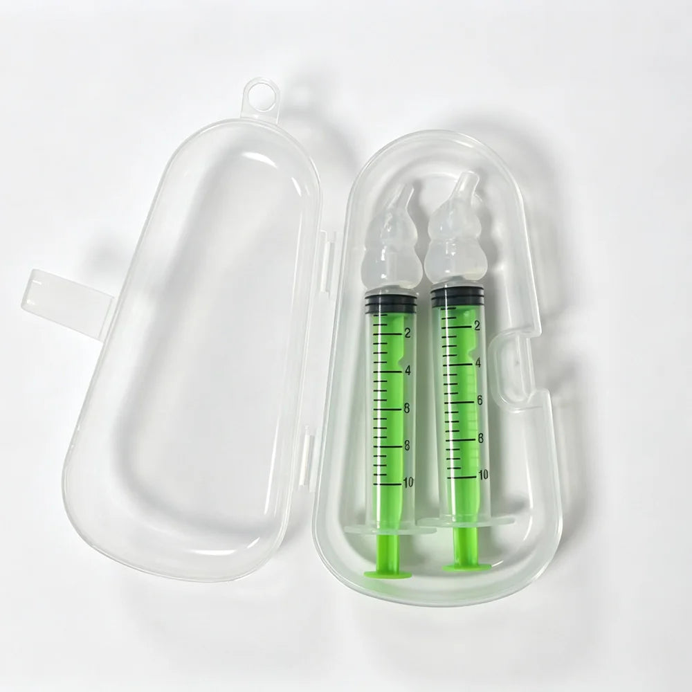 vvocci Nasal irrigator Cartoon Baby Oral Suction Nasal Aspirator Baby Snot Cleaner 10ml Syringe-style Baby Nasal Irrigator Quake Boxed 2pc 10ml Green