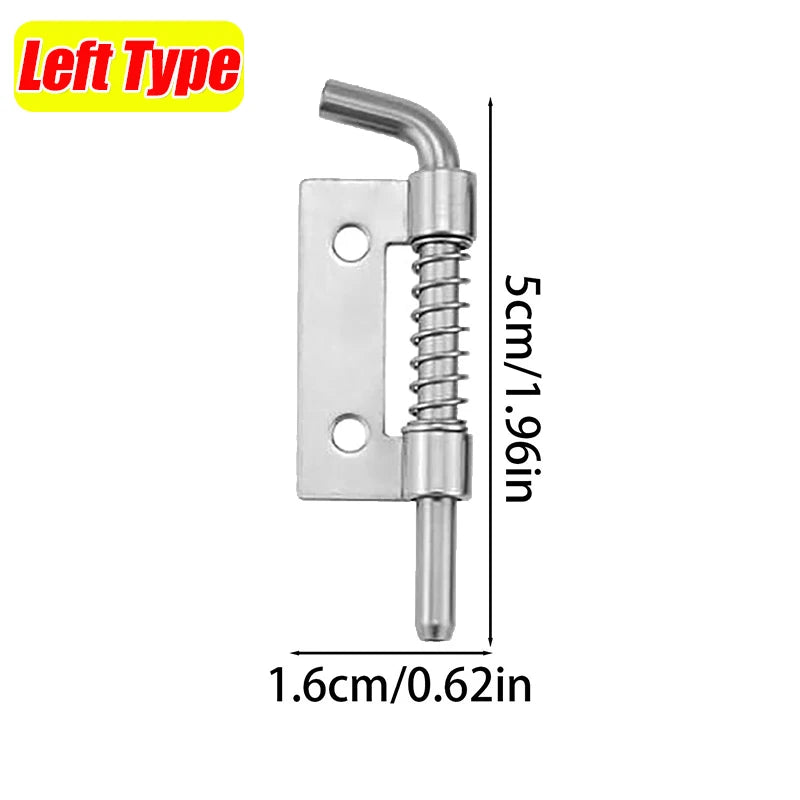 10/1PCS Stainless Steel Spring Pin Heavy Duty Spring Loaded Latch Pin Metal Bolt Latch for Cabinets Door Furniture Hardware Kits Quake 3PCS Left Type